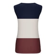 thumbnail image 5 of Mrat Camisoles de Base pour Femmes Débardeurs pour Femmes Tendance Tunique à Col Rond Hauts Décontractés Sans Manches T-Shirts Graphiques à Rayures Camisoles Amples Blouses S-193 Brun TG, 5 of 5
