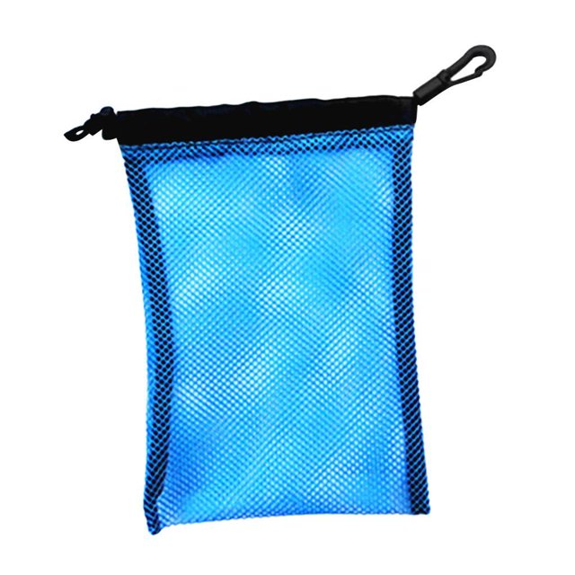 mmirethe Dive Swimming Drawstring Mesh Bag Storage Snorkel Diving for Gear Blue 9 Inch x 6.5 Inch 5Set