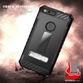 thumbnail image 3 of BLACK BEYOND CELL TRI-SHIELD RUGGED CASE COVER with KICKSTAND + BELT CLIP HOLSTER + LANYARD STRAP + CREDIT CARD POCKET FOR GOOGLE PIXEL XL 5.5", 3 of 10