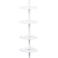 thumbnail image 2 of Zenna Home Tension Pole Shower Caddy, 4 Shelves, Adjustable, 60 to 97 Inch, White, 2 of 8
