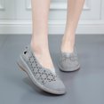 thumbnail image 4 of XZNGL Chaussures Plates pour Femmes à Talon Compensé Ajouré Décontractées Grande Pointure Chaussures Simples, 4 of 9