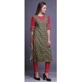 thumbnail image 3 of Bimba Kurti Droite Décontractée Imprimée Haut à Manches 3/4 Longue Kurta Robe pour Femmes, 3 of 6