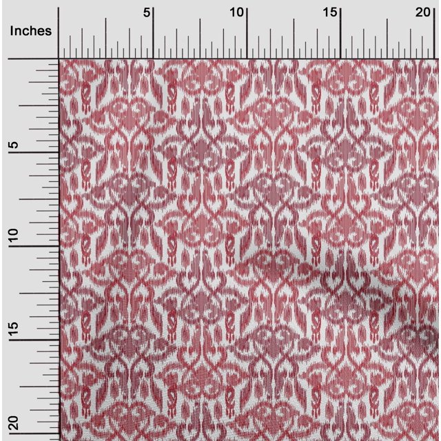 oneOone Georgette Viscose Fabric Swirl & Paisley Ikat Decor Fabric Printed BTY 42 Inch Wide