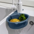 thumbnail image 4 of Multi Functional Faucet Basket with Dry Wet Separation | Fruit & Vegetable Washing Sink Filter Basket | Plastic Kitchen Drain Basket | 7.87 x 6.69 Inches | Includes 1 Basket, 4 of 4