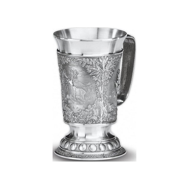 Beer stein with pointed lid 13.5 cm high