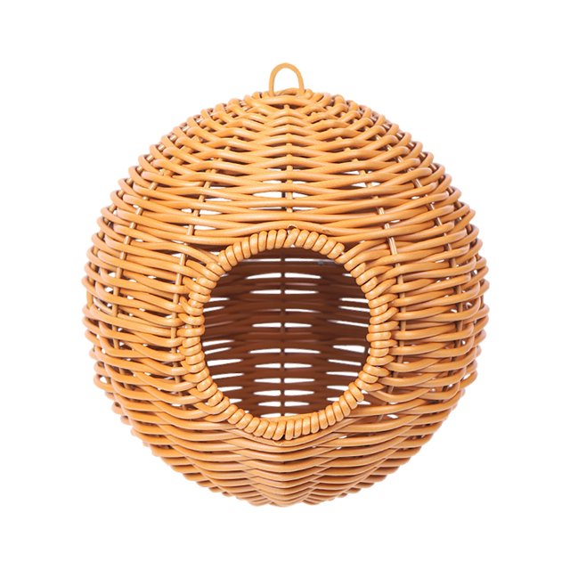TIELUTT Rope Bird Rattan Realistic Imitation Rattan Bird for Garden Terrace for Pole Mounted Wooden Birdhouses Unfinished Chickadee Birdhouse Metal Decorative Great Owl Boxes for outside