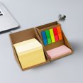 thumbnail image 1 of Dvkptbk notes Bloc - Autocollant de Magasin Bloc-Notes 5 Bandes de Couleur Autocollant Message Papier Brique Rotatif Pliable Boîte de Rangement pour notes, 1 of 7
