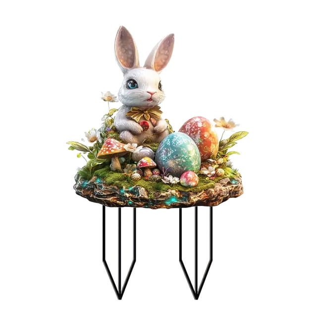 Nouveau Piquet de Jardin Tendance Lapin de Pâques Jardin Piquet de Jardin de Pâques Décoration de Pâques Rétro Lapin de Pâques Oeuf de Pâques Logo de Jardin Décoration de Pâques Extérieure Lapin de Pâques Oeuf de Pâques Lo de Pâques