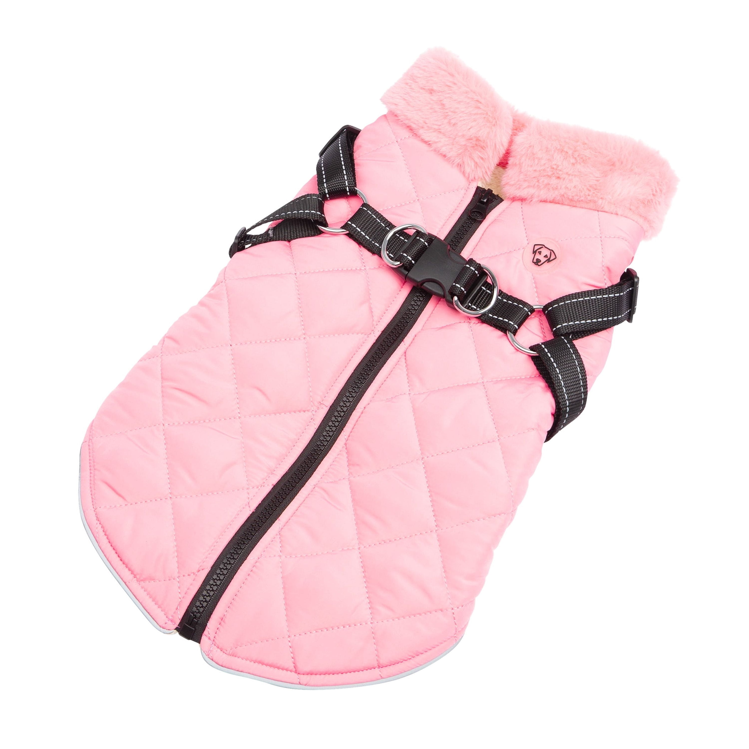 One Paw, Veste Matelassée Légère pour Chien avec Harnais, Rose