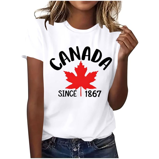 Pisexur Nouveau T-shirt à Manches Courtes Col Rond Imprimé Décontracté pour Femmes, Hauts d'Été pour Femmes Blanc, m