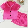 thumbnail image 2 of Girls Pajamas Set Soft Silk Satin 2 Piece Pjs Sleepwear for Comfortable Nights, 2 of 9