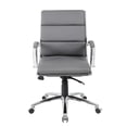thumbnail image 4 of Boss Office CaressoftPlus Executive Mid-Back Chair in Gray, 4 of 7