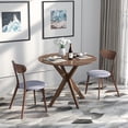 thumbnail image 4 of Costway 3 PCS Dining Table Set Modern Round Kitchen Table and Chairs Set for Dining Room, 4 of 10