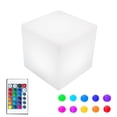 thumbnail image 1 of Novelty Lights 16 Inch RGB Cube Rechargeable Night Light, Waterproof Mood Lighting with Remote Control, Color-Changing Glow Cube for Indoor/Outdoor Use, 1 of 11