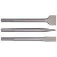 thumbnail image 1 of Hammer Drill Chisels Set, Concrete Removal Tool 3Pcs Chisel Kit Torsion Resistant Labor Saving High Hardness  For  Electrical Tools For  For  Round Handle,5 Pit Handle, 1 of 8