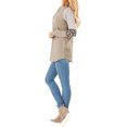 thumbnail image 3 of Nlife Women Colorblock Stripes Leopard Print Crew Neck Long Sleeves Top, 3 of 10