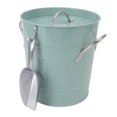 thumbnail image 1 of Round Ice Bucket, Ice Bucket Handle Design Galvanized Sheet Blue Multipurpose Safe  For Party For Wine, 1 of 8