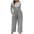 thumbnail image 2 of LSLJS Combinaisons une Pièce pour Femmes Automne Manches Longues Taille Grand Pantalon Combinaison Habillée Ample Tenue Décontractée, 2 of 5