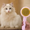 thumbnail image 3 of Pet Comb Stainless Steel Pin Plastic Material One Click Hair Removal Massage Effect Easy Clean for Cats Dogs Shedding Management, 3 of 5