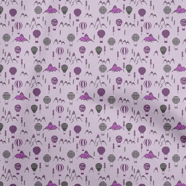 oneOone Polyester Spandex Purple Fabric Kids Sewing Craft Projects Fabric Prints By Yard 56 Inch Wide
