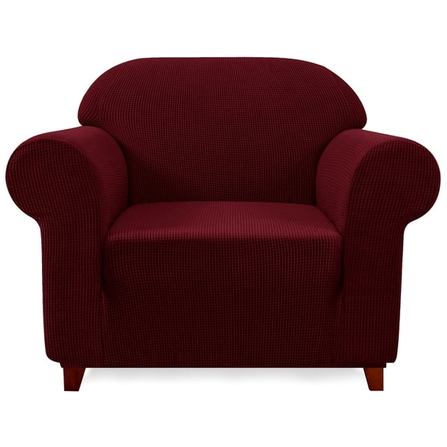 2024 Housse de Causeuse en Polyester à Imprimé Uni Couleur Chocolat, Présentant un Motif à Grille Texturé pour un style Accru. Conçue pour s'Adapter aux Causeuses de 57 à 70 Pouces de Large avec des Coins Élastiques Intégrés pour un Ajustement Serré. Fabriquée à Partir de 85 % Polyester et 15 % Élasthanne, Cette Housse Est Douce, Agréable pour la Peau, Respirante et durable. Idéale pour Protéger les Meubles contre les Déversements, les Taches et l'Usure, Elle Est Lavable à la machine pour un Entretien Facile. Convient aux Maisons