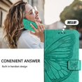 thumbnail image 5 of Butterfly Wallet Case for iPhone 17 Pro with Card Slots & Stand - Shockproof Green, 5 of 5