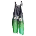 thumbnail image 1 of yoeyez Rompers for Women Summer,Ladies Print Summer Plus Size Long Jumpsuits Sleeveless Adjustable Straps Backless Overalls Jumpsuits With Pockets Green,L, 1 of 6