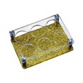 thumbnail image 2 of Rongfmy Glass Cup Rack Acrylic Glasses Cup Serving Tray Freestanding Heavy Base 6Hole Aureate, 2 of 9