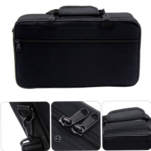 Bb Clarinet Case Gig Bag Backpack Box Water-resistant 600D Foam Cotton Padding with Adjustable Single Shoulder Strap