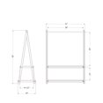 thumbnail image 4 of South Shore Furniture Sweedi Wooden Clothes Rack with Storage Shelves for Kids, in Natural and Olive green, 4 of 10