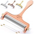 thumbnail image 1 of Cheese Slicer With Wire and Adjustable Thickness - Heavy Duty Stainless Steel - 2 Extra Wires Included-Rose Gold, 1 of 1