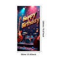 thumbnail image 1 of Musical Theme Happy Birthday Banner with Guitar and Notes Decorations Background Backdrop for Birthday Party Photography Props and Party Decor Supplies, 1 of 4