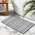 thumbnail image 3 of Enjoy Ultimate Comfort with our Non-Slip Tribal Style Bath Rug Runner - 20x32in Luxury Microfiber Bathroom Rugs, Machine Washable for Tub and Shower. Experience the Luxury of Softness!, 3 of 5