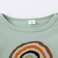 thumbnail image 4 of Baby Romper Letter Rainbow Print Crew Neck Short Sleeves Breathable with Bottom Snaps Jumpsuit, 4 of 7