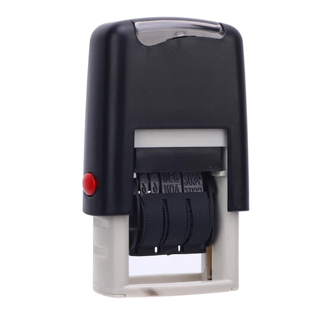 Compact Adjustable Date Stamp, Clear Imprints, Wide Usage, ABS Material, Portable, Efficient for Office and Home with Received for Labeling, Self Inking Stamping Tool