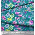 thumbnail image 3 of Soimoi Poly Georgette Fabric Flower Watercolor Print Fabric by The Yard 52 Inch Wide, 3 of 3
