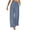 Blue, variant on RKSTN Womens Pants Fashion Summer Casual Loose Pocket Solid Button Zipper Trousers Elastic Waist Pants Soft Loose Straight Leg Hiking Pants