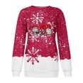 thumbnail image 4 of EGNMCR Chandail de Noël pour Femmes, Hiver, Col Rond, Imprimé de Noël, Manches Longues, Hauts Imprimés, Blouse Régulière, 4 of 5