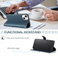 thumbnail image 3 of iPhone 13 Case,Wallet Pu Leather Flip Cover Card Holder Magnetic Stand, 3 of 5