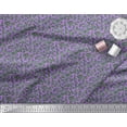 thumbnail image 2 of Soimoi Purple polyester Crepe Fabric Rose Leaves Print Fabric by Yard 52 Inch Wide, 2 of 2