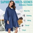 thumbnail image 2 of LEEYNEER Poncho de Pluie Imperméable à Capuche pour Adultes Femmes avec Poches, 2 of 5