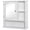 White, variant on kleankin Wall Mounted Bathroom Mirror Cabinet with Door Adjustable Shelf