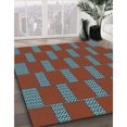 thumbnail image 3 of Ahgly Company Tapis Rond Lavable en Machine Intérieur Transitionnel Gris, 5 Pieds Rond, 3 of 7