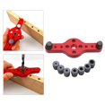 thumbnail image 3 of 2-10mm Sel Centering Doweling Jig Set Wood Hole Locator Red, 3 of 9