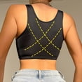thumbnail image 4 of FhsagQ Bra Bras for Women with Robe Women Solid Color Lace Decoration Front Button Push up No Steel Ring Breathable Bra Shoulder Plus Size Bras for Women Yellow Black L, 4 of 8