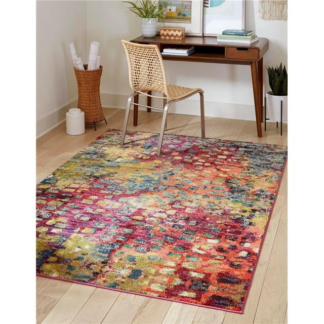 Unique Loom 3119583 7 x 10 Pi Lierre Jardin Rectangulaire Tapis & 44; Multi Couleur