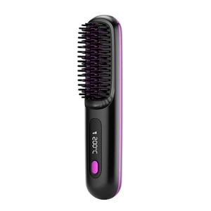 Cordless Hair Straightener Wireless Restraint Portable Straightening Brush Hot Charging Comb Cordless Hair Comb For Easy Brush For Anywhere black