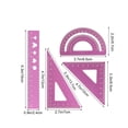 thumbnail image 3 of Ensemble de Règle en Alliage d'Aluminium pour Étudiant, Règle de Dessin Multifonctionnelle, Règle Droite, Règle Triangulaire, Rapporteur, Quatre Ensembles de Règle, Règle d'Échelle en Métal, 3 of 6