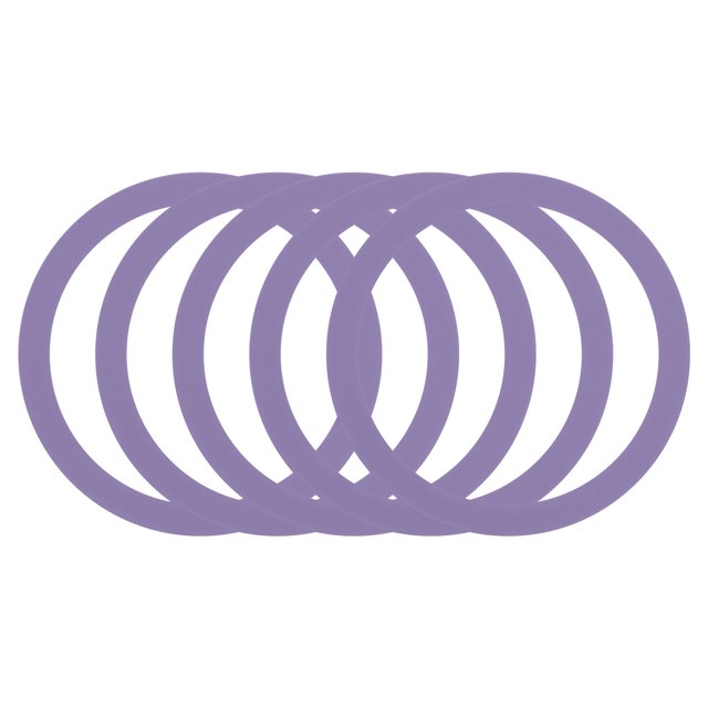 5Pcs Magnetic Adapter Ring, Magnetic Wireless Charger Conversion, Light Purple