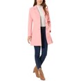 thumbnail image 2 of INSPIRE CHIC Manteau Mi-Long pour Femme à Simple Boutonnage à Revers Cranté, 2 of 6